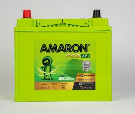 AMARON PRO Automotive Battery - 55B24LS (AAM-PR-0055B24LS) (45 AH)
