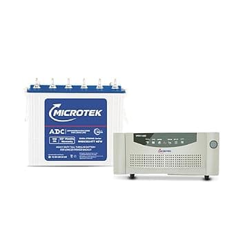 Microtek Inverter & Battery Combo | Super Power UPS 700 (600VA) 12V Pure Digital Wave Inverter with M1603624TT 160Ah/12V Tall Tubular Battery | Reliable Power Backup for Home, Office & Shops