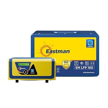 Eastman Lith Tech Combo 850VA/12V Inverter with 100Ah Lithium Battery | Home, Office & Shop Power Backup | Long Life | Fast Charging | Warranty: 60 Month Battery, 36 Month Inverter, 10 Yr Transformer